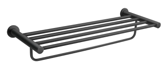 Velký držák ručníků se závěsem SMILE, černá