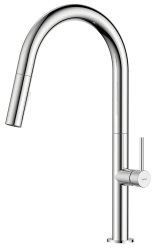 Dřezová teleskopická baterie se sprškou Liquid, chrom